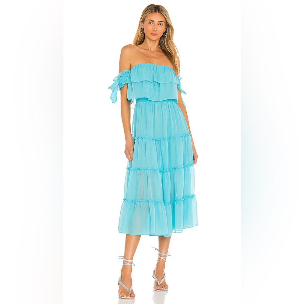 MISA Los Angeles REVOLVE MICAELA DRESS in sky blue